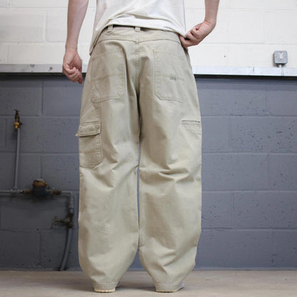 Baggy Wrangler cargo pants W36 L30 beige wide leg y2k skater cargos