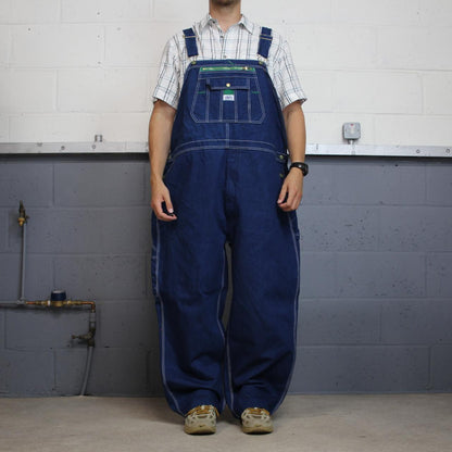 Vintage baggy denim Dungarees loose y2k blue Liberty workwear bib & brace overalls utility