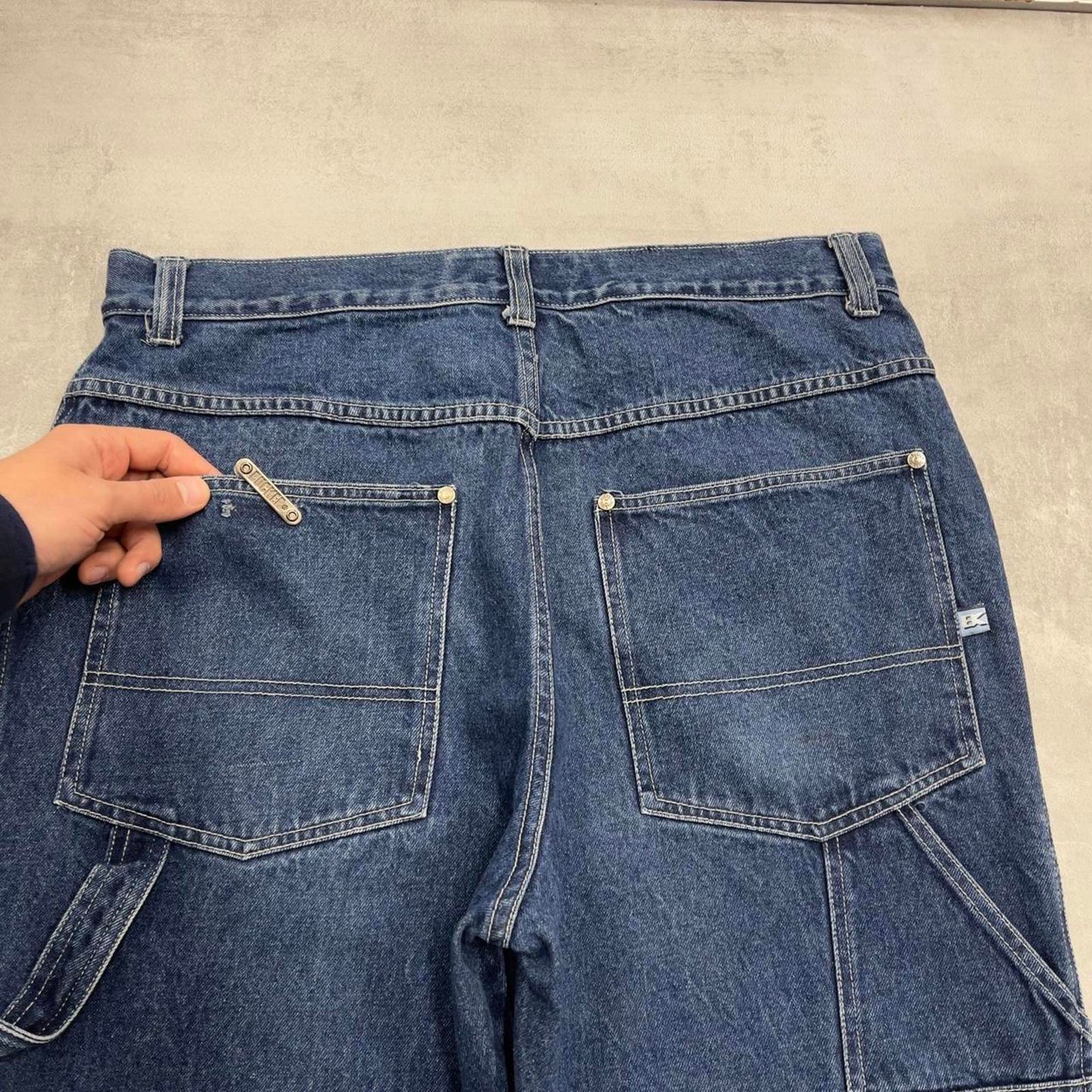 Blue Denim Carpenter JUeans W36 L30 Loose Bucker skater cargos