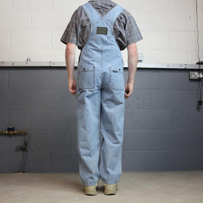 Harley Davidson dungarees denim overalls blue Vintage workwear bib & brace utility