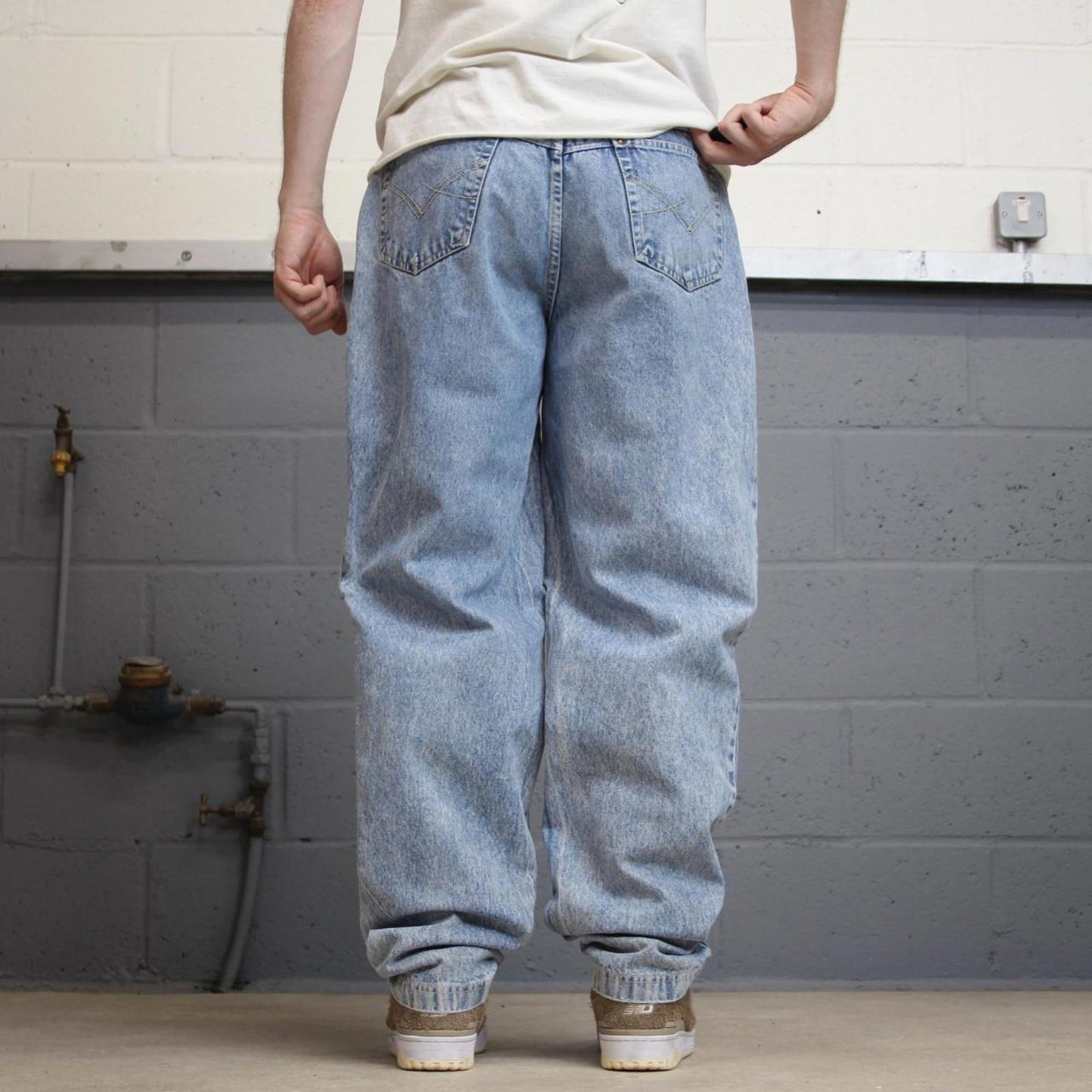 Loose y2k denim jeans W34L34 blue Gitano y2k 90s style hip hop trousers