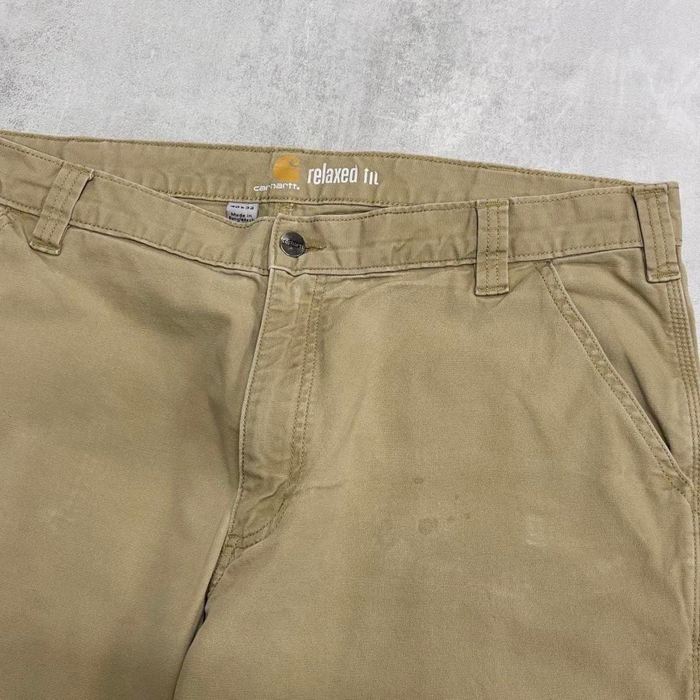 Carhartt carpenter pants W40L32 loose relaxed fit khaki beige cargos skate style