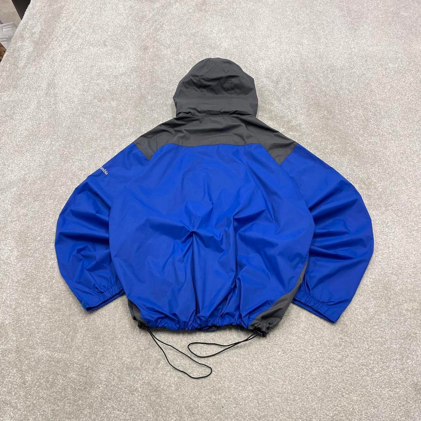 00s Columbia technical windbreaker jacket XL men's y2k style blue hooded lightweight autumn