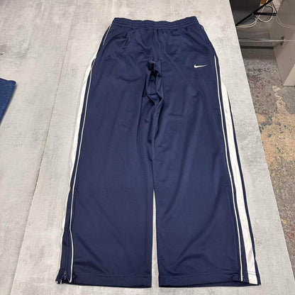 Vintage baggy Nike Basketball Trackies L Y2K loose leg swoosh logo