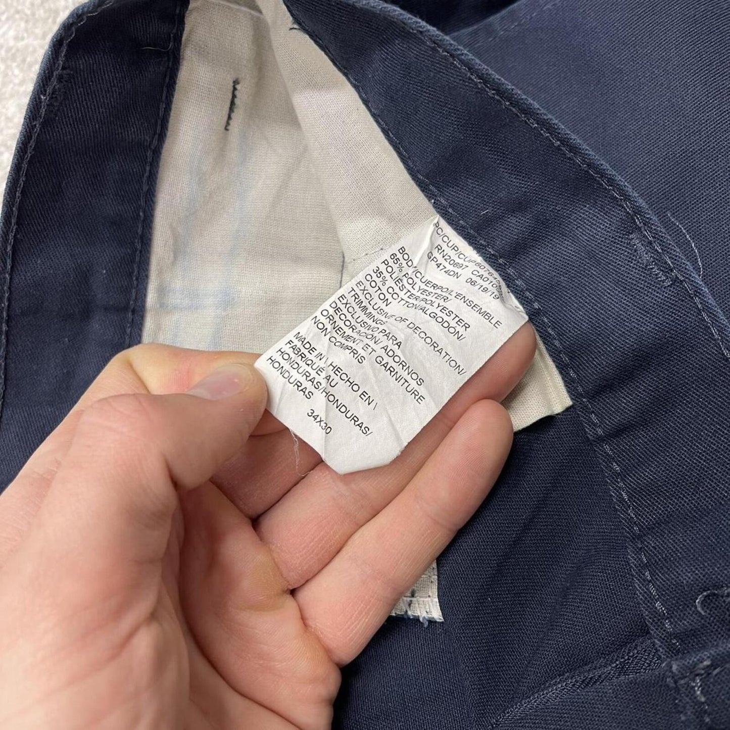 Y2k Dickies chino shorts summer work navy Loose still style summer shorts