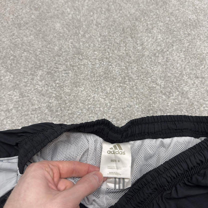 Vintage Y2K Adidas tracksuit bottoms black Side stripe design mesh lined gym track pants