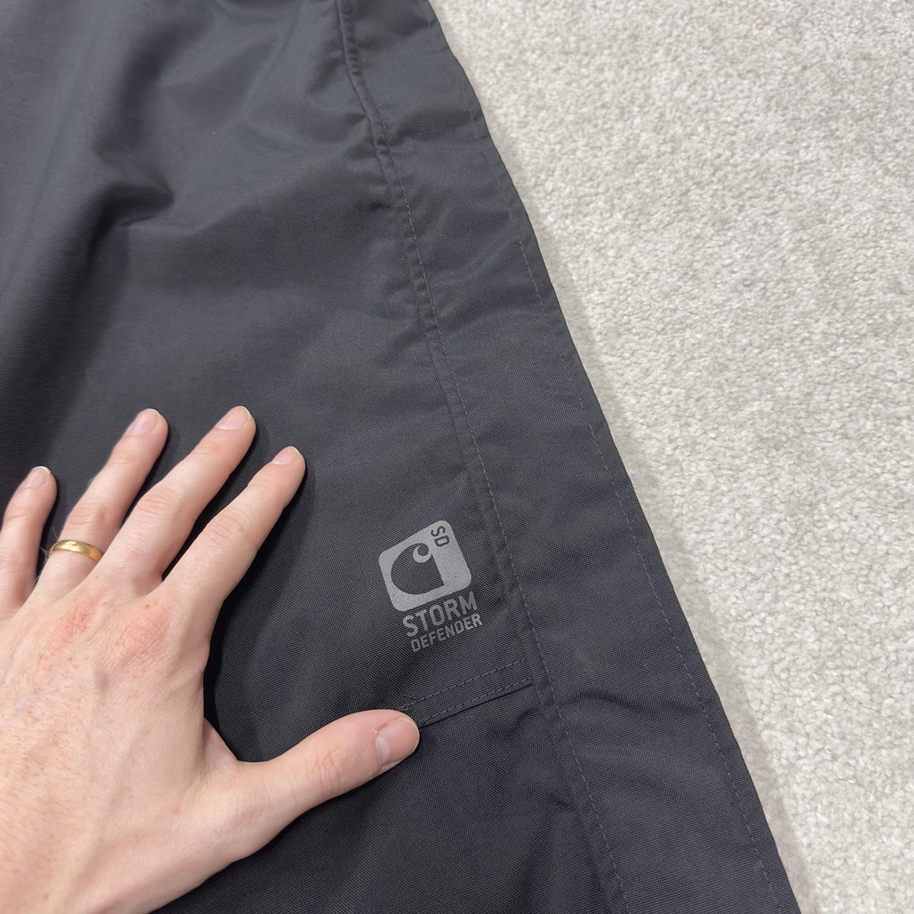 Carhartt baggy waterproof trousers black Wide leg mesh lined waterproof technical pants