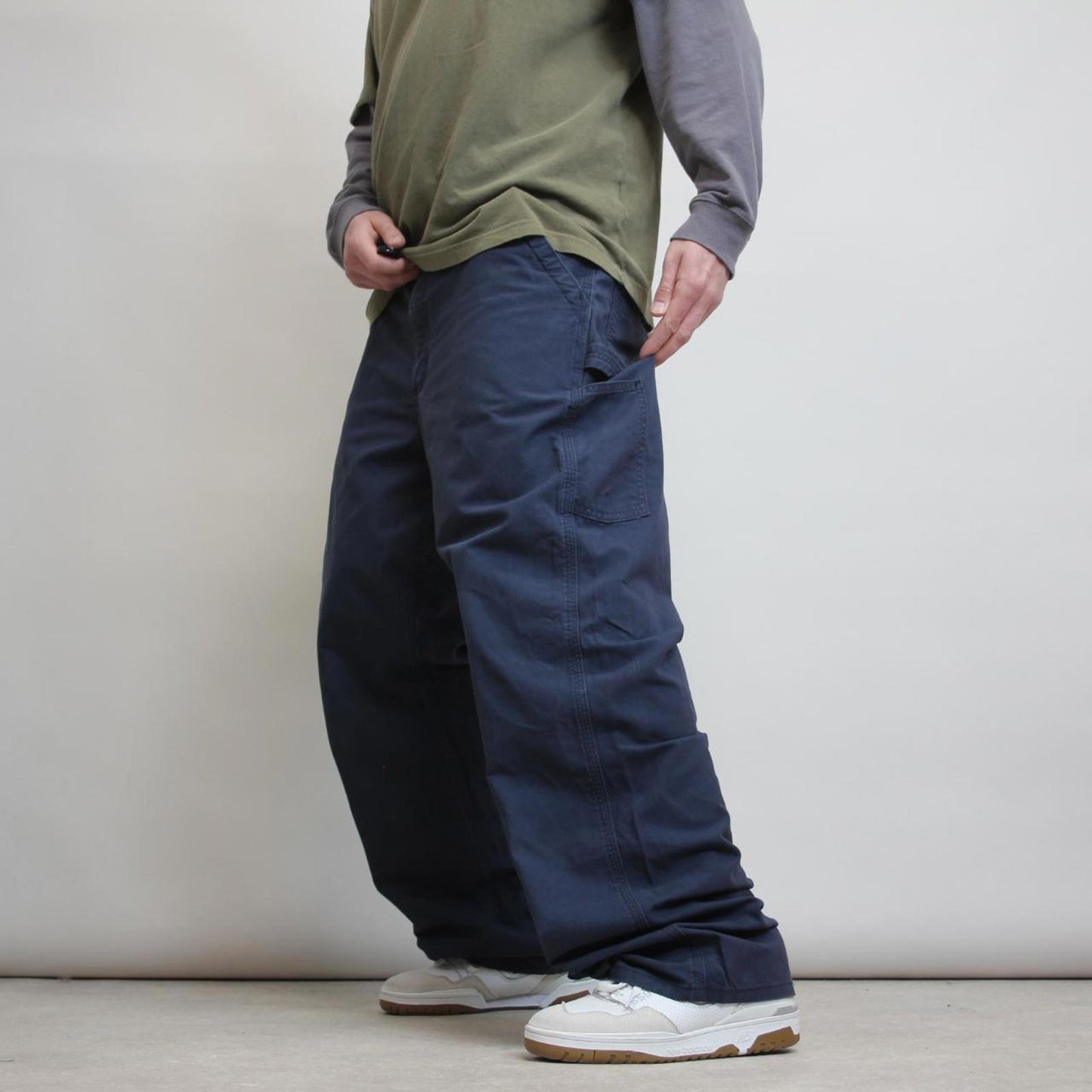 Baggy Carhartt carpenter pants W38L34 navy wide leg 90s style cargo trousers