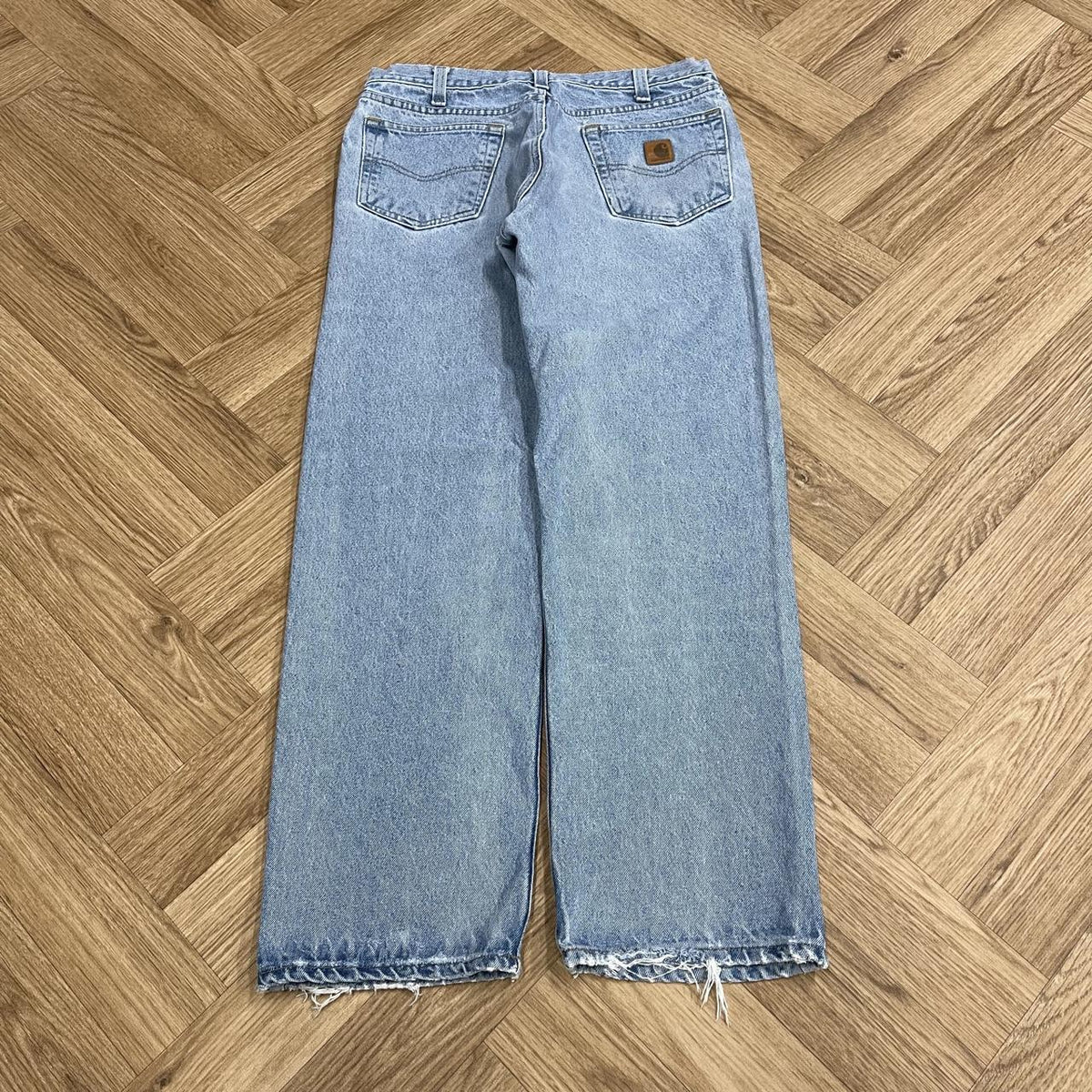 Vintage Carhartt jeans relaxed fit Y2K loose washed blue denim work pants