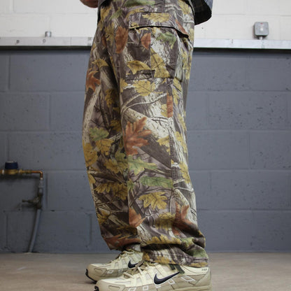 Vintage Camo Realtree style cargo pants Y2K khaki M Master sportsman camouflage loose trousers