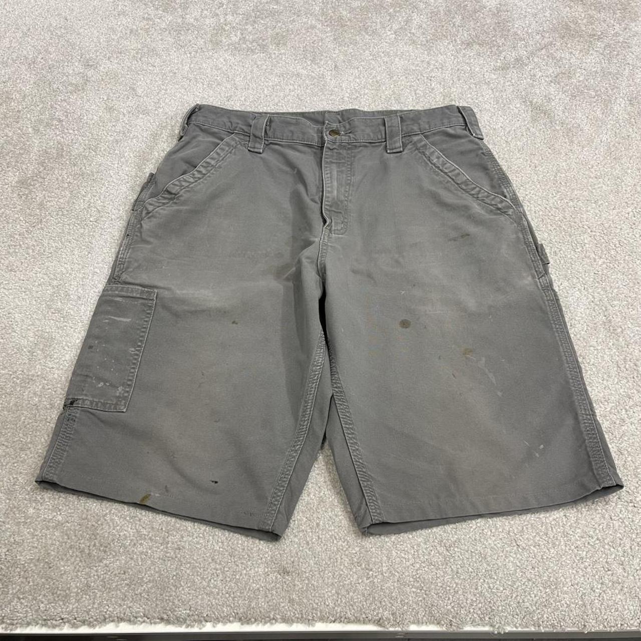 Carhartt carpenter shorts y2k grey Loose workwear skater style shorts