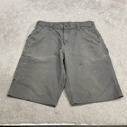 Carhartt carpenter shorts y2k grey Loose workwear skater style shorts