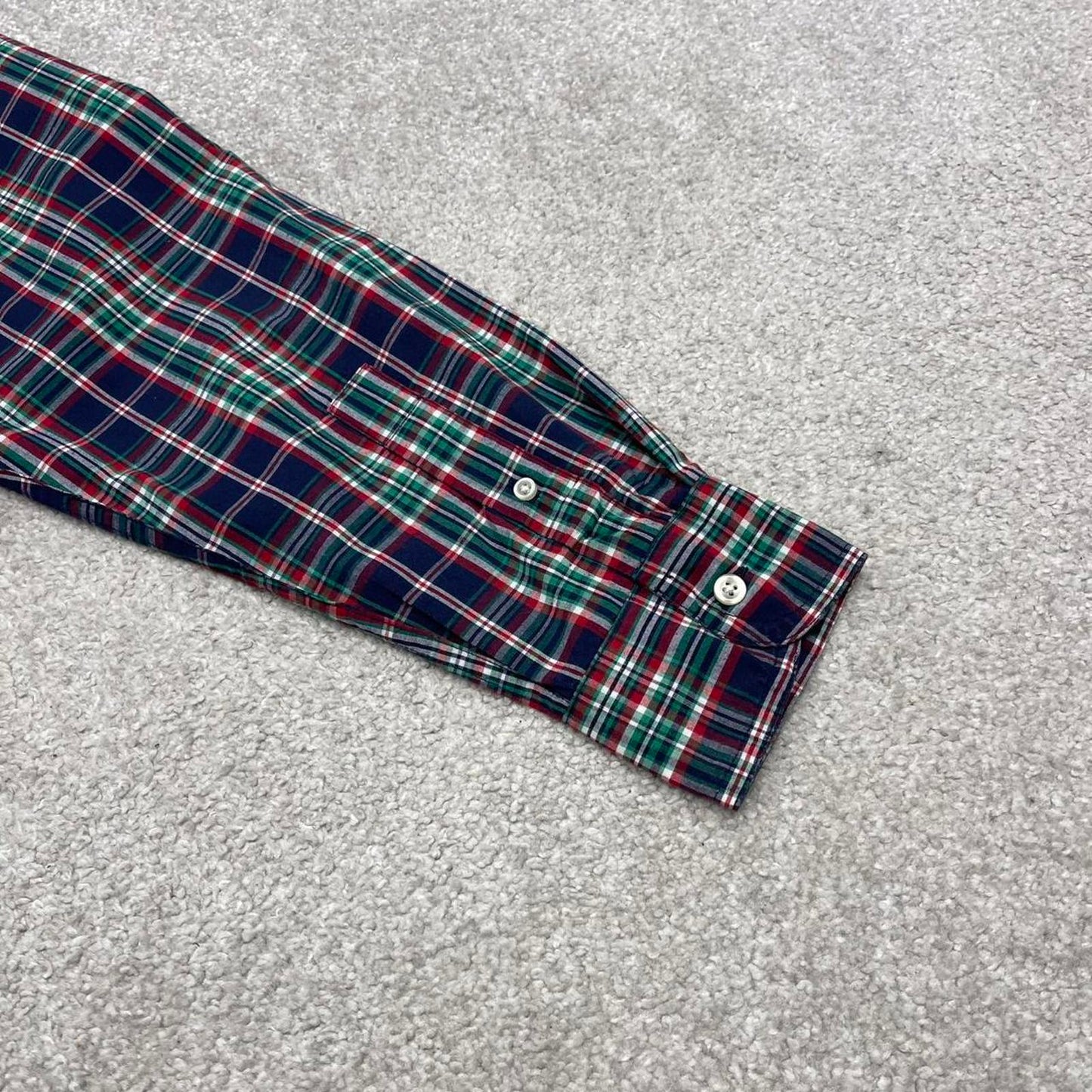 00s Chaps checkered shirt navy M men's long sleeve button up autumn y2k style technical