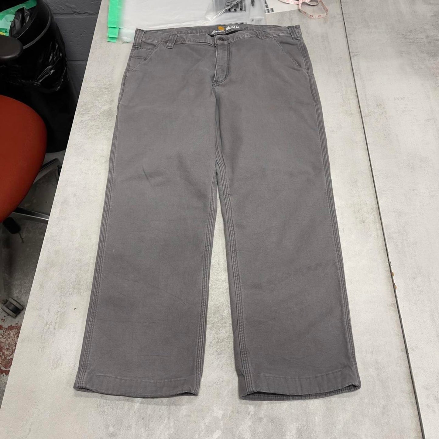Grey Carhartt carpenter trousers W38L30