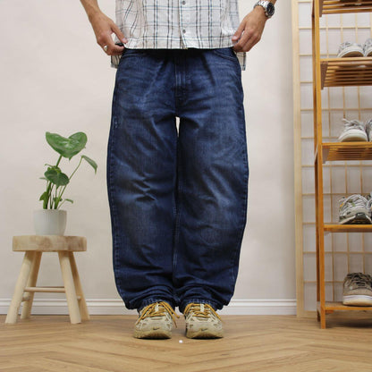 Levi's 550 jeans relaxed fit y2k Loose straight blue denim pants