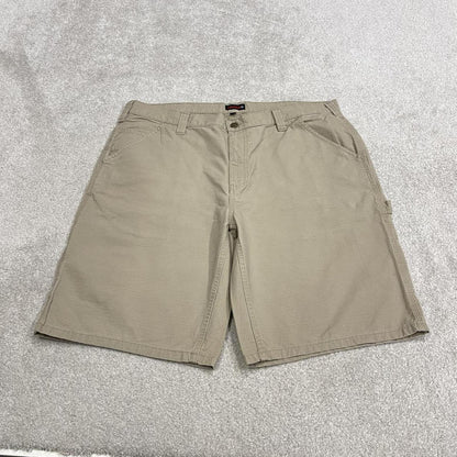 Baggy canvas cargo shorts carpenter khaki Wolverine skater style work shorts summer