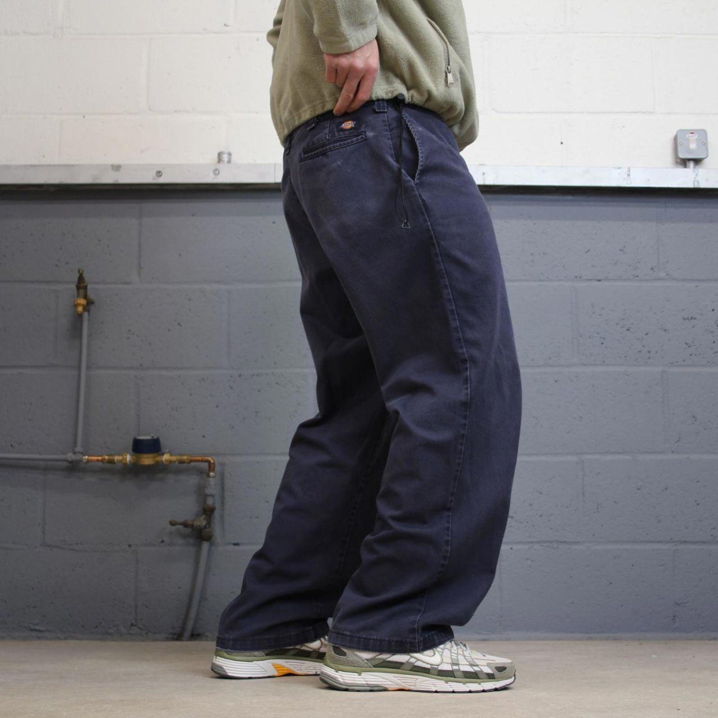 Y2K Dickies chino work pants faded navy Loose flex chino style skate trousers