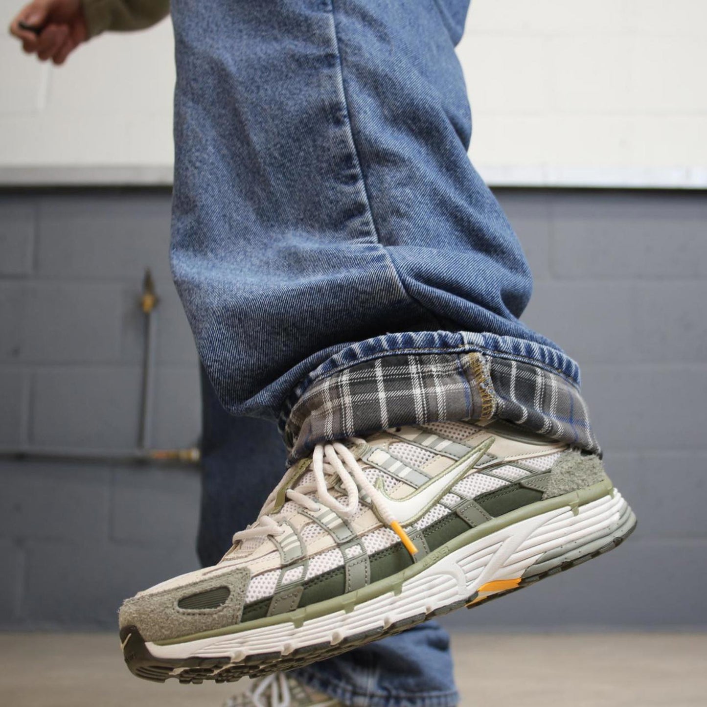 Vintage Y2K Carhartt jeans checkered lining blue Loose flannel skate style workwear pants