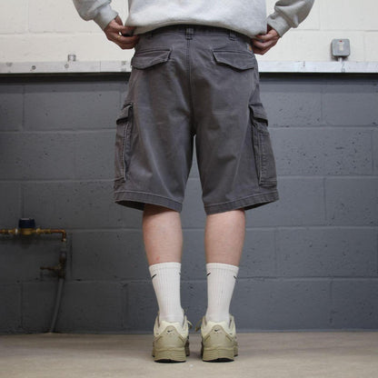 Carhartt cargo shorts loose canvas grey Canvasy relaxed fit skate style shorts