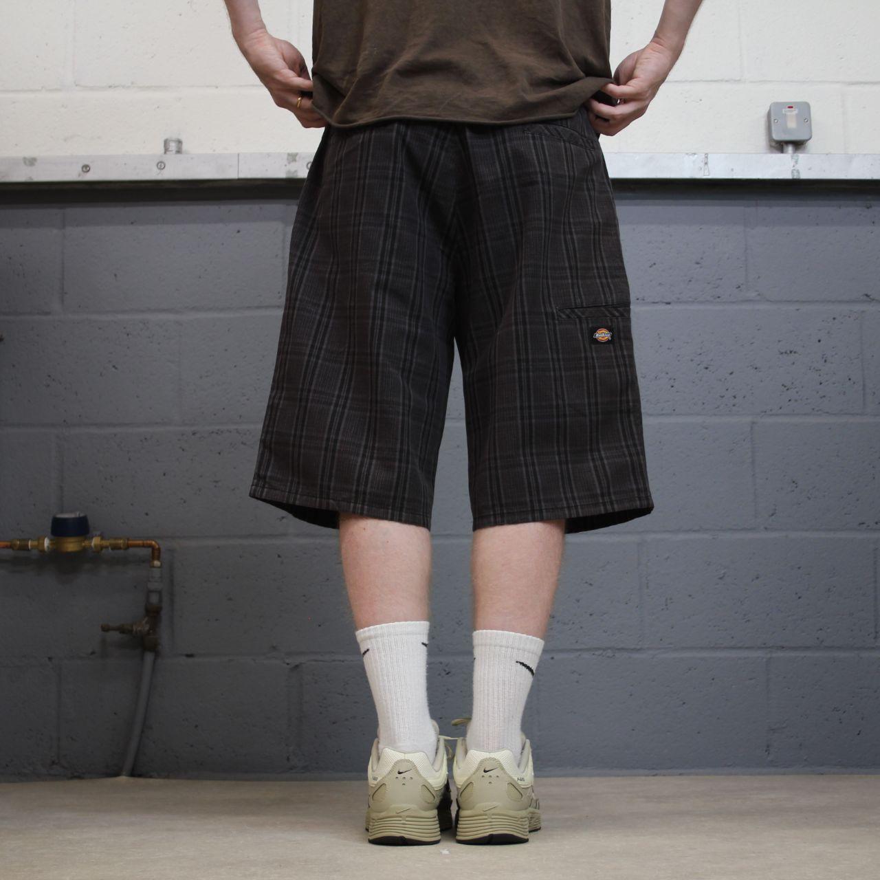 Dickies checkered chino shorts carpenter grey Chino check skater / surf shorts loose fit festival