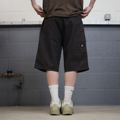 Dickies checkered chino shorts carpenter grey Chino check skater / surf shorts loose fit festival