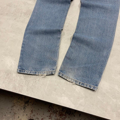 Blue vintage Carhartt jeans W32L34 90s skater style thick denim 5 pocket pants