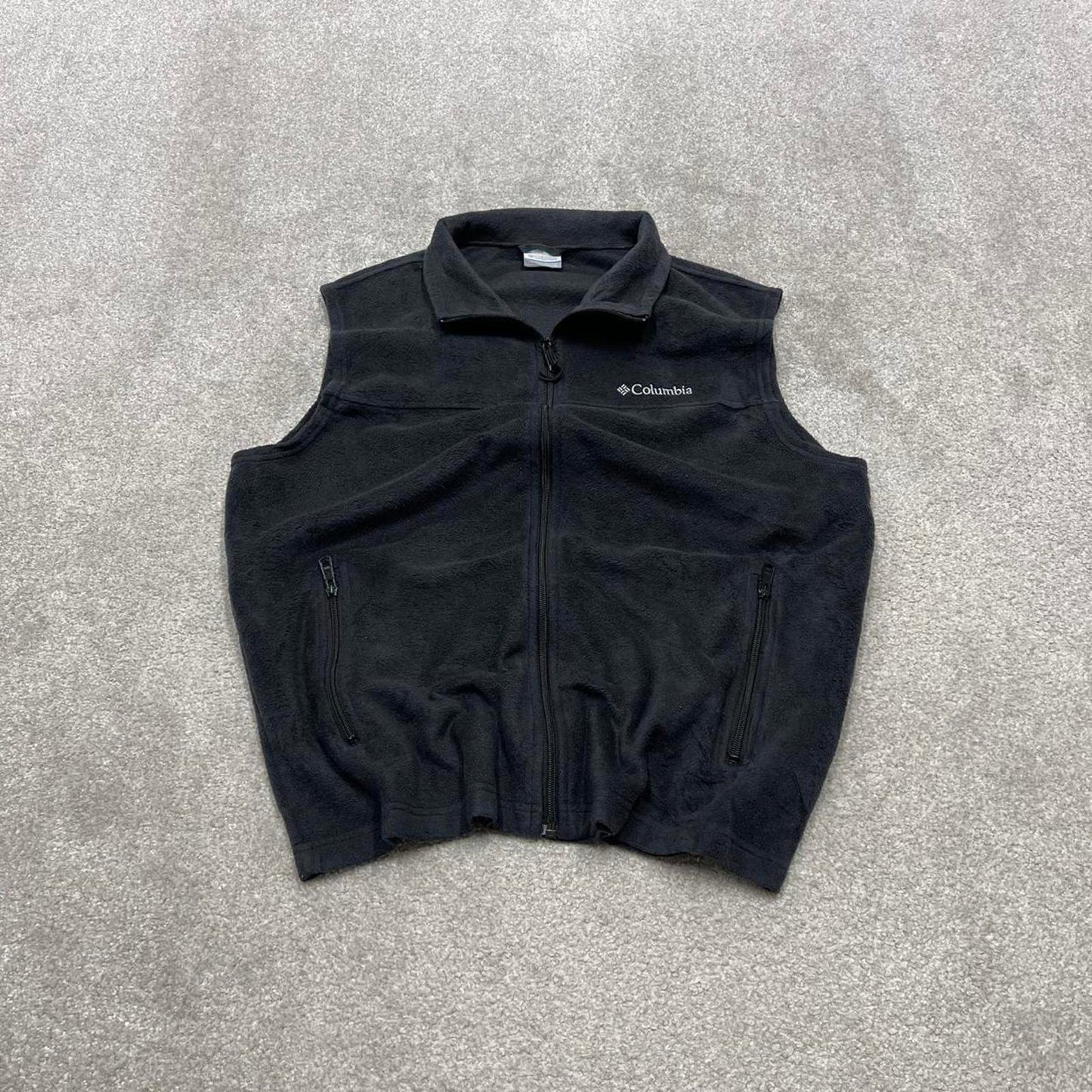 Columbia technical fleece gilet L men’s black full zip up autumn tech