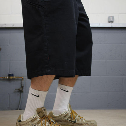 Dickies baggy chino shorts carpenter black Chino style skater shorts long wide leg festival