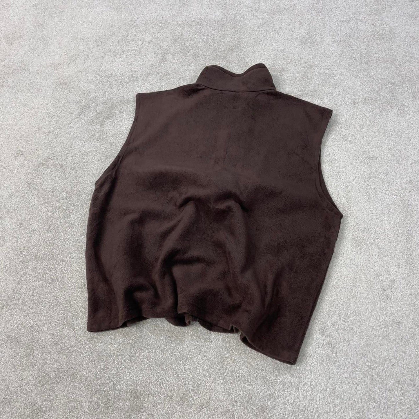 Y2K Columbia technical fleece gilet XL brown men’s zip up embroidered logo