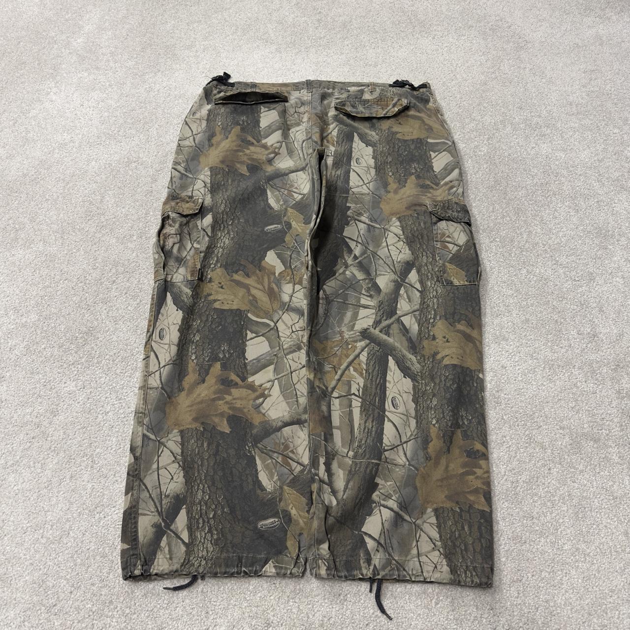 Baggy Realtree camo cargo pants khaki Outfitters Ridge wide leg camouflage hunting trousers