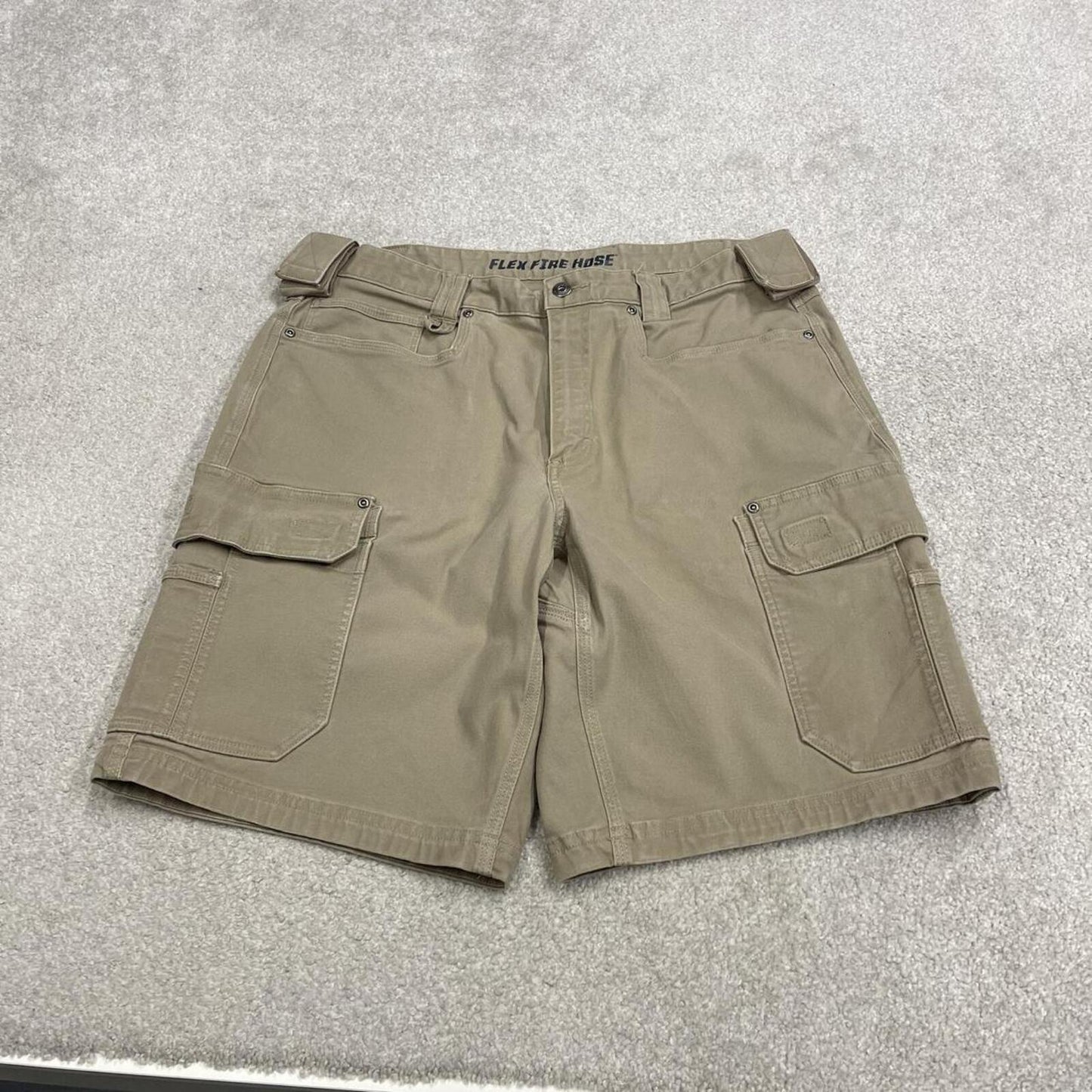 Duluth cargo shorts canvas carpenter Khaki beige Loose canvas skater style summer work shorts