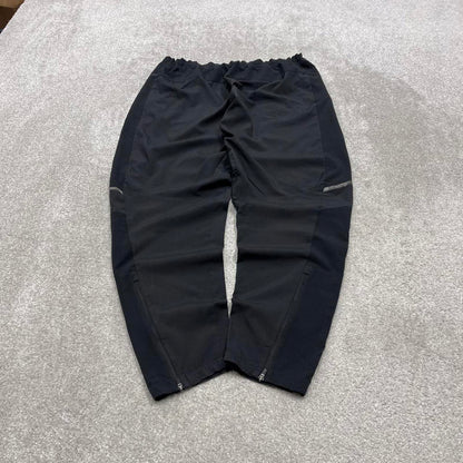 Y2k Adidas tracksuit bottoms black Drawstring waist print logo gym running track pants