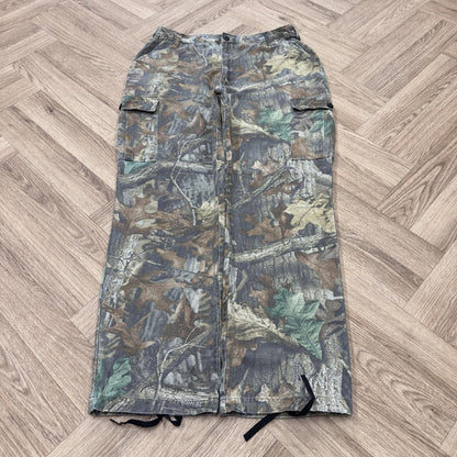 Vintage baggy camo cargo hunting pants Loose leg redhead camouflage utility combat trousers
