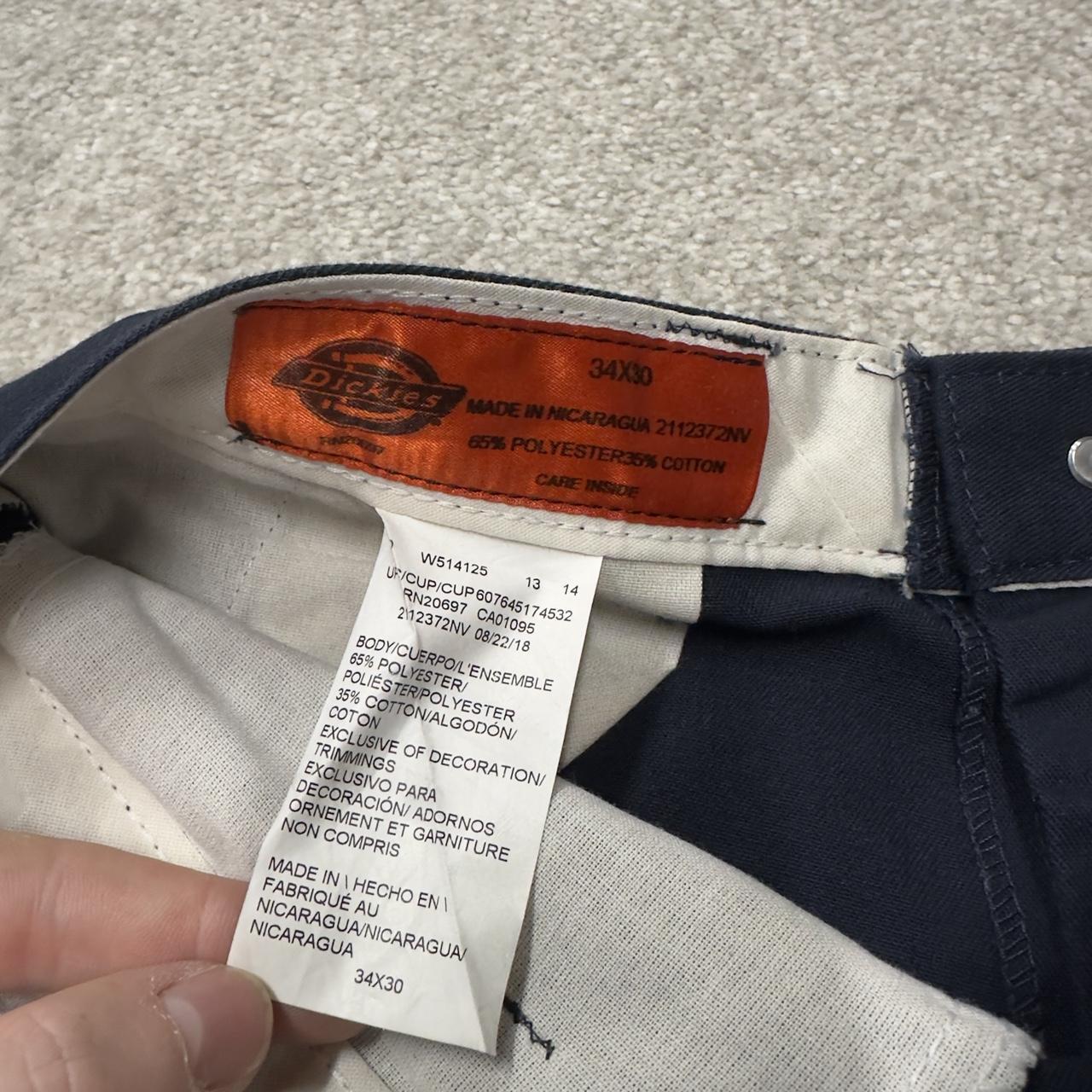 Dickies baggy cargo pants W34L30 navy Chino style utility skate work trousers