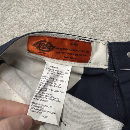 Dickies baggy cargo pants W34L30 navy Chino style utility skate work trousers
