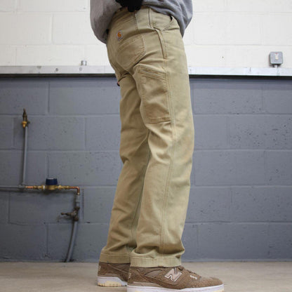 Carhartt carpenter jeans skate pants W32L32 beige canvas 90s skater style loose cargo pants