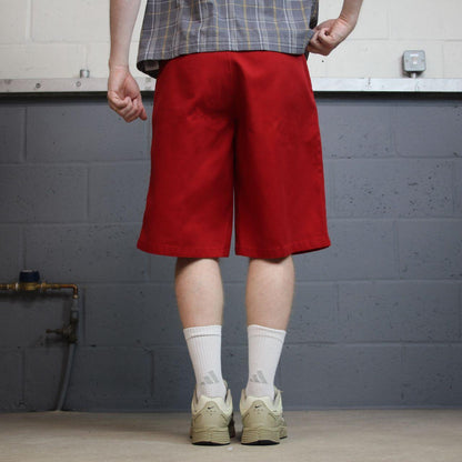 Dickies baggy chino shorts cargo red Loose fit skater style summer festival shorts