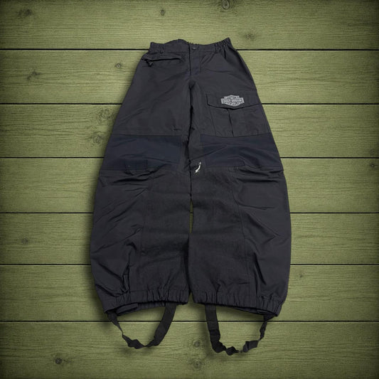 Harley Davidson waterproof bottoms black Embroidered waterproof pants technical rain trousers