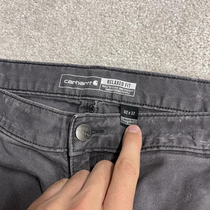 Carhartt double knee cargo jeans grey W42L32 Relaxed fit canvas carpenters, workwear skate pants