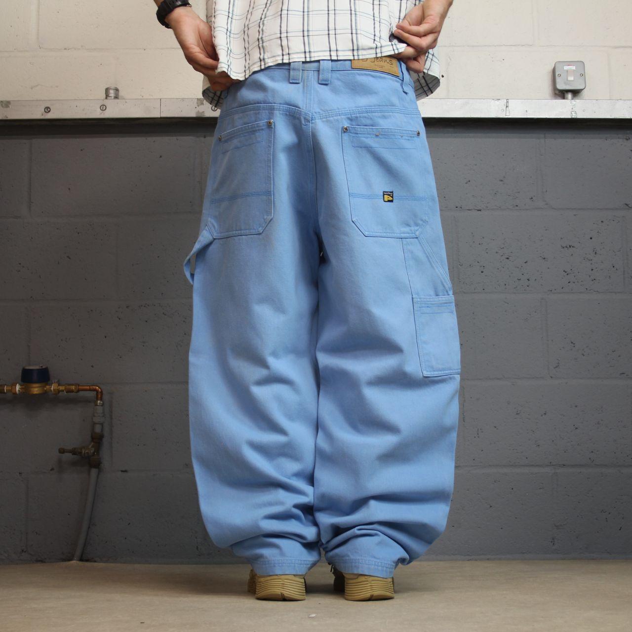 PJ Mark baggy carpenter jeans y2k W36L31 blue Wide leg thick denim skater style carpenter jeans