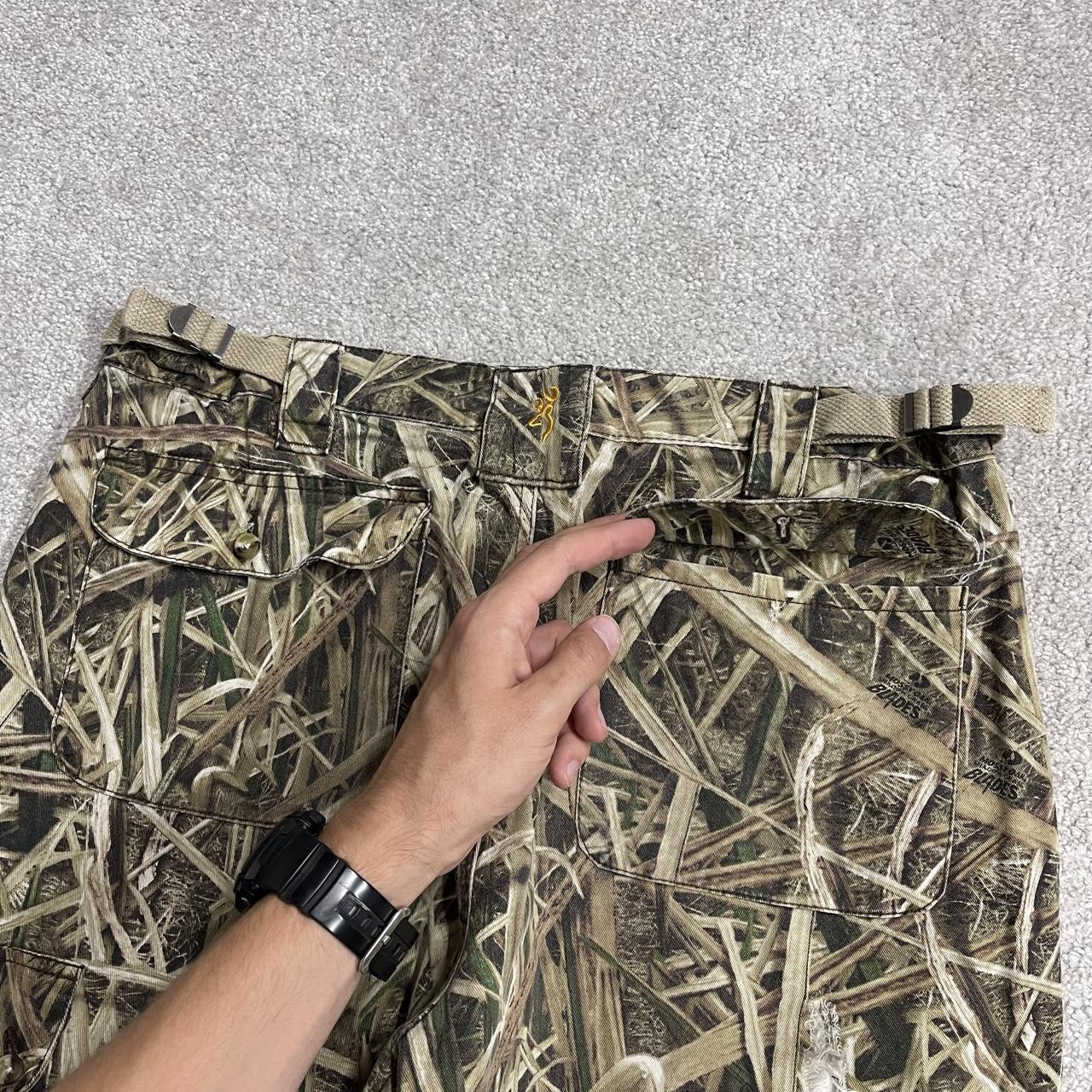 Browning Mossy Oak camo cargo pants Y2K Medium khaki Loose floaty camouflage hunting utility trouser