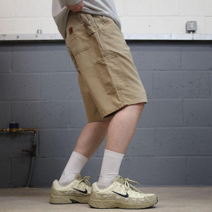 Carhartt carpenter shorts dungaree fit tan Loose cargo skater work shorts