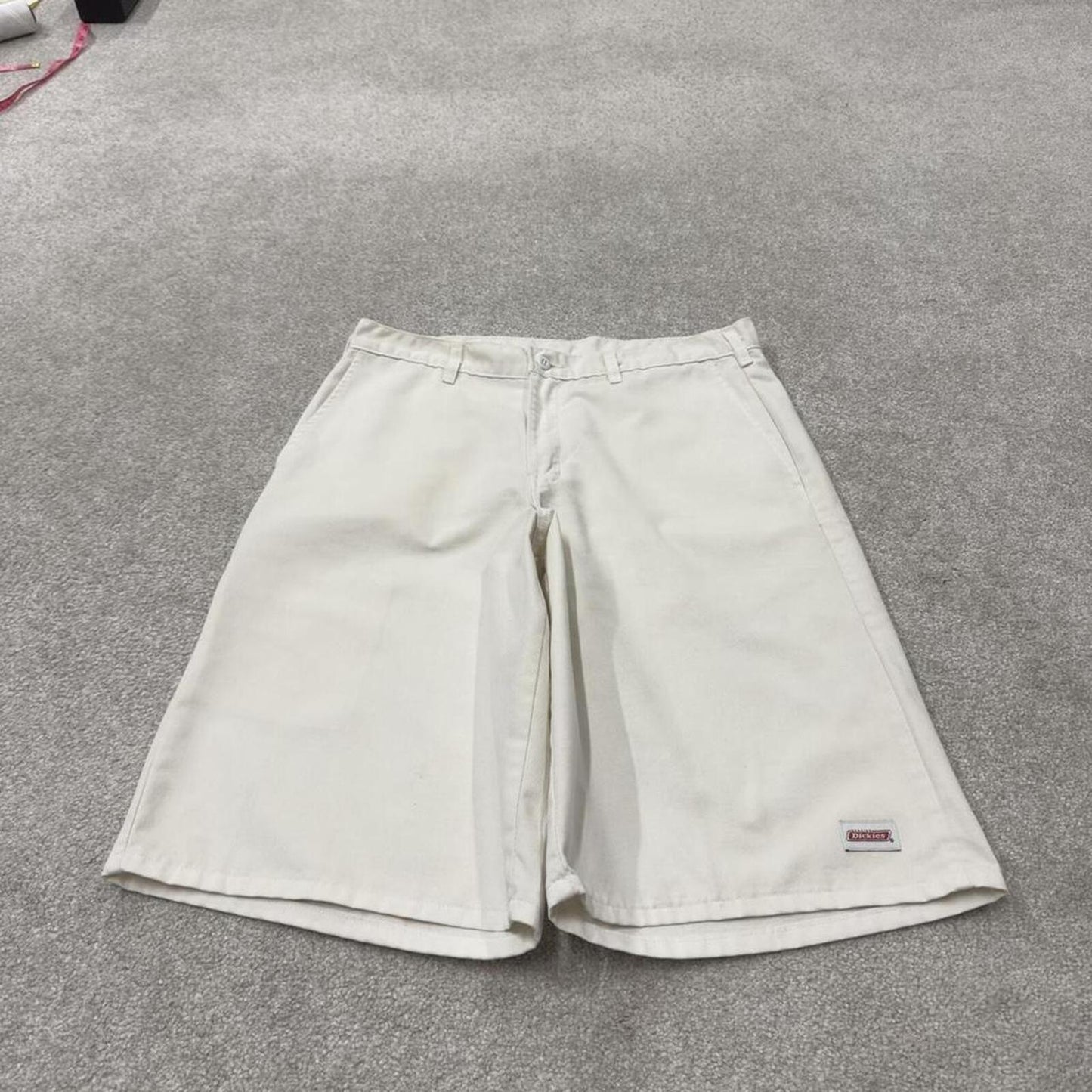 Dickies carpenter shorts long leg white Twill chino skater style shorts loose long leg