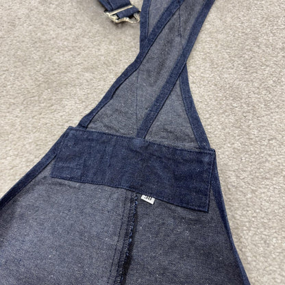 Vintage dungarees 00s denim overalls blue W36