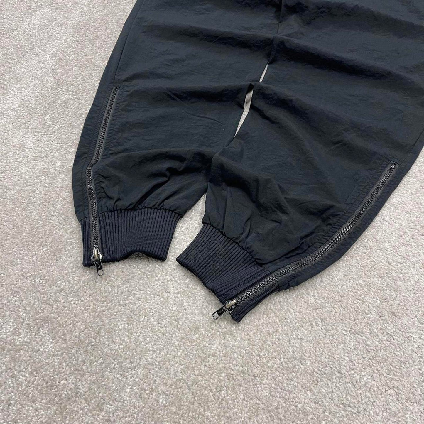 Vintage y2k Nike tracksuit bottoms black Lightweight floaty embroidered running track pants