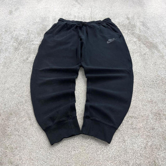 Black Nike sweatpants Large loose y2k style joggers Swoosh logo gym wear track pants
