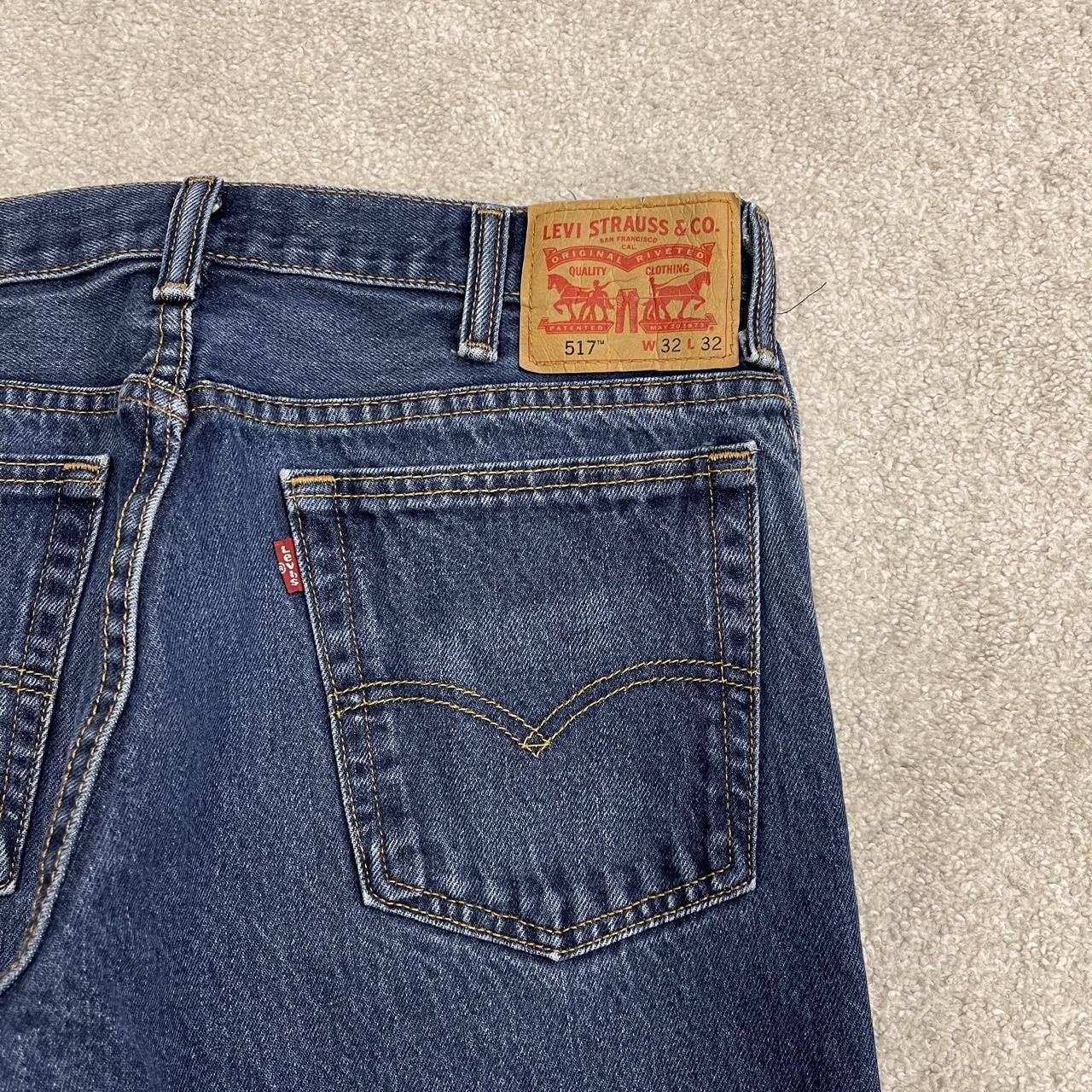 Y2K Levi’s 517 bootcut jeans blue denim Loose bootcut pants with red tab logo