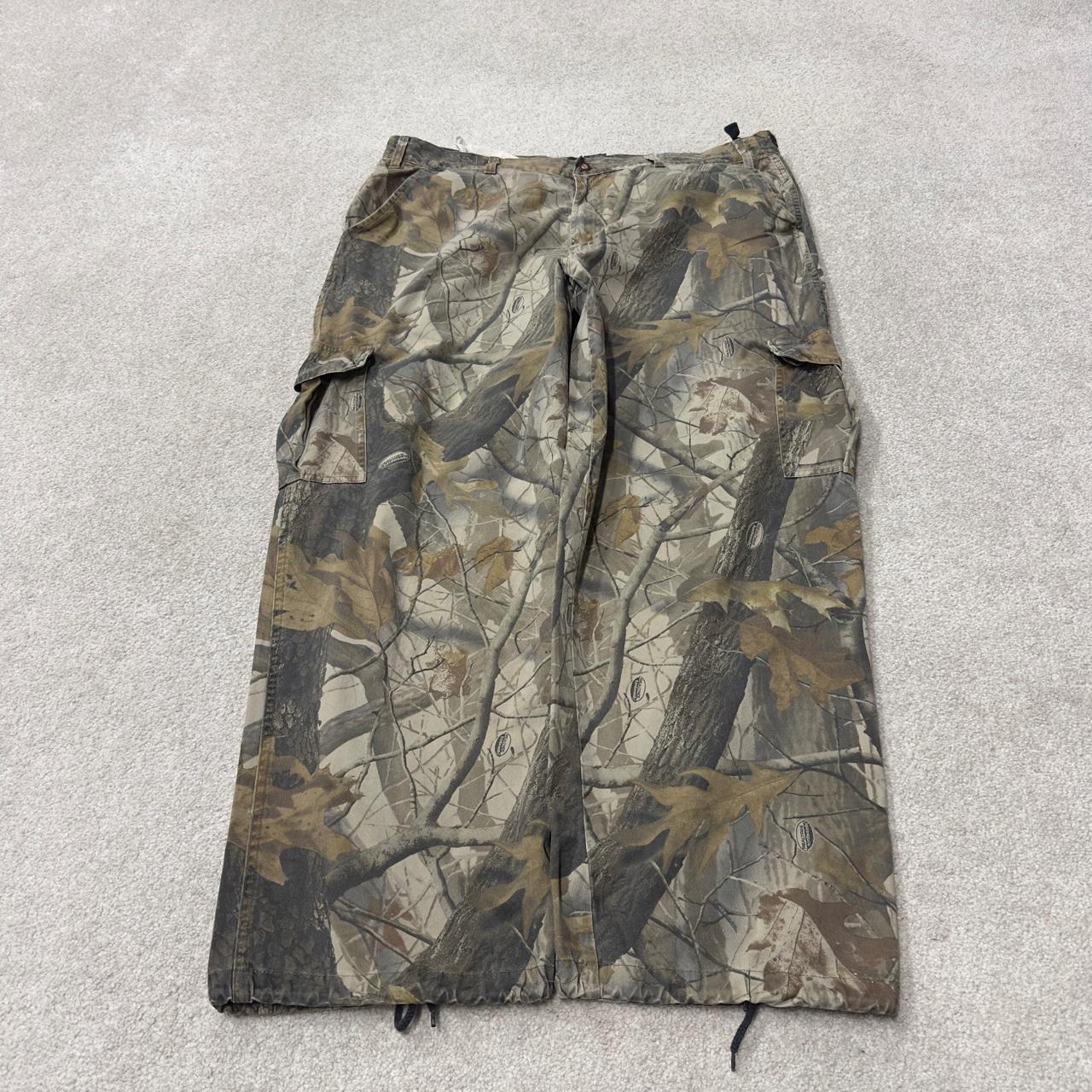 Baggy Realtree camo cargo pants khaki Outfitters Ridge wide leg camouflage hunting trousers