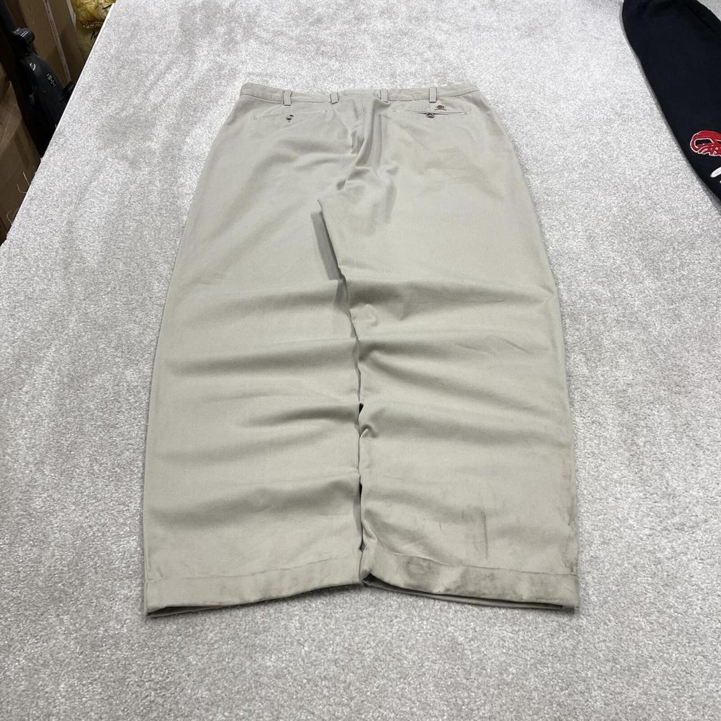Tommy Hilfiger baggy pleated chino pants beige Loose wide leg preppy trousers