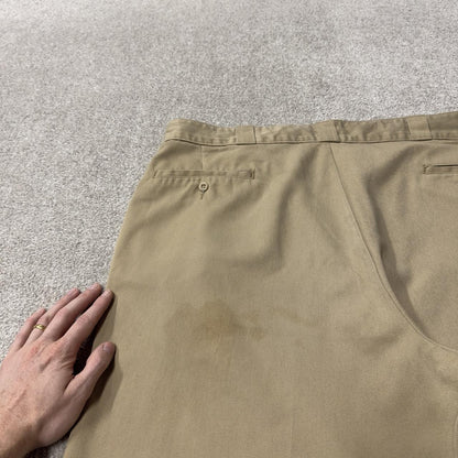 Dickies long baggy shorts W42 khaki carpenter Long chino skater style utility workwear